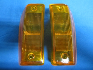 Pair of glasses for front turn signals yellow Kadett C later 08-77