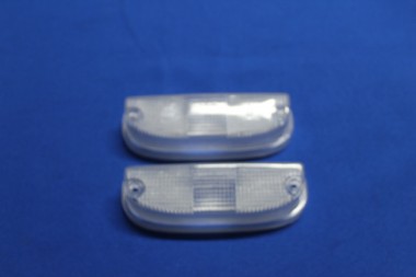 Pair of glasses for front turn signals white, early version