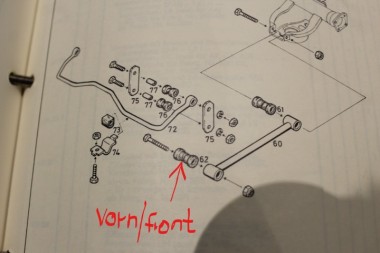 Buchse Längslenker Hinterachse, vorn