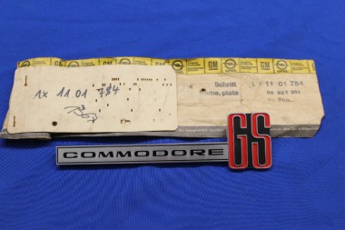Schriftzug "Commodore GS" am Kotflügel für Commodore A