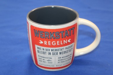ALTOPELHILFE -  Tasse " Werkstatt-Regeln"