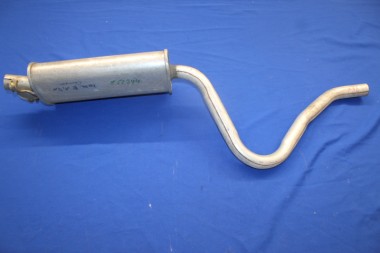 Exhaust Muffler front Rekord E 1,7N Sedan, with pipe bent