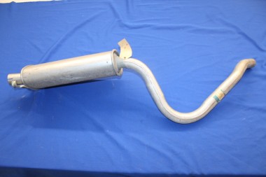 Exhaust Muffler front Rekord E 1,9N + 2,0N Caravan, with pipe bent