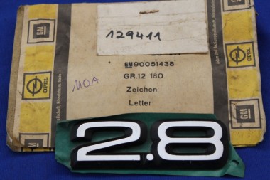 Schriftzug "2,8" an Heckklappe Monza A