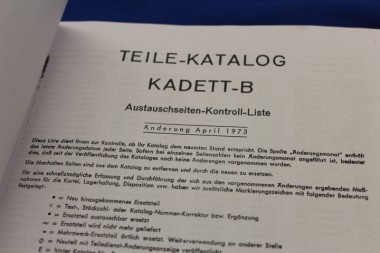 Preview: Ersatzteilkatalog Kadett B, 2 Bücher