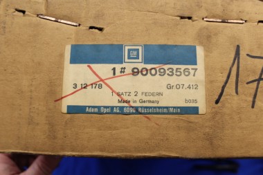 Preview: Satz Vorderfedern Kadett C OHV , erhöhte Nutzlast