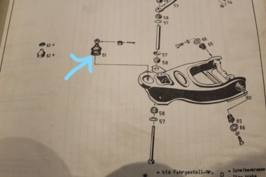 Traggelenk unten Kadett B ab FGST, Rekord A/B, Opel GT