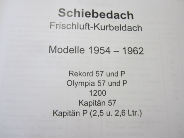 Workshop Manual Sliding 1954-62