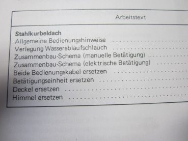 Werkstatthandbuch Stahlschiebedach