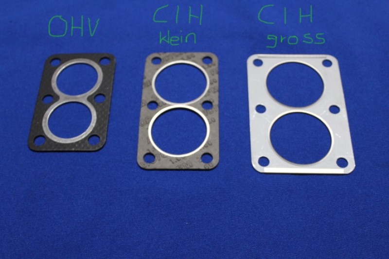 Gasket Exhaust Manifold lower CIH, large flange