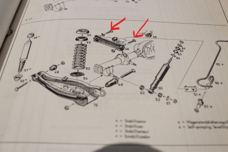 Screw Set Control Arm upper Rekord C