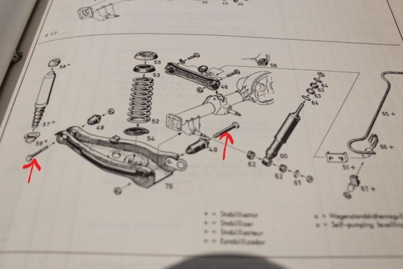 Screw Set Control Arm lower Rekord C