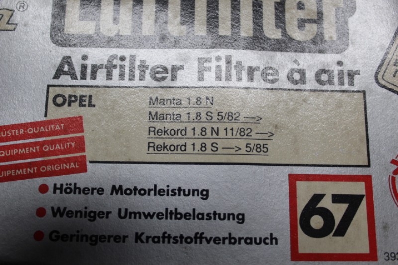 Luftfiltereinsatz Manta B / Rekord E 1,8