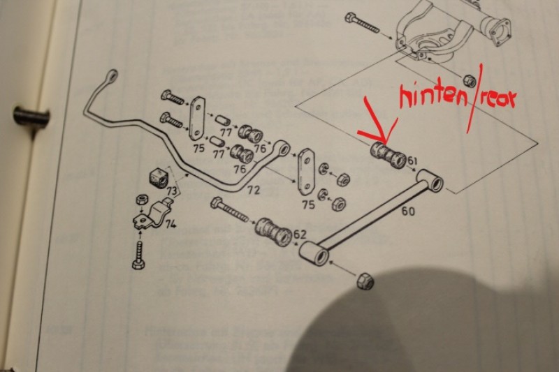 Buchse Längslenker Hinterachse, hinten