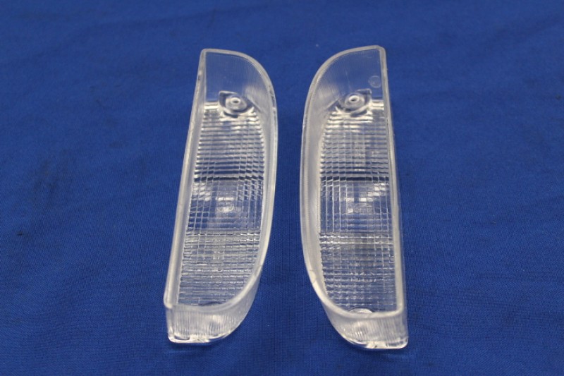 Pair of glasses for front turn signals white, late version