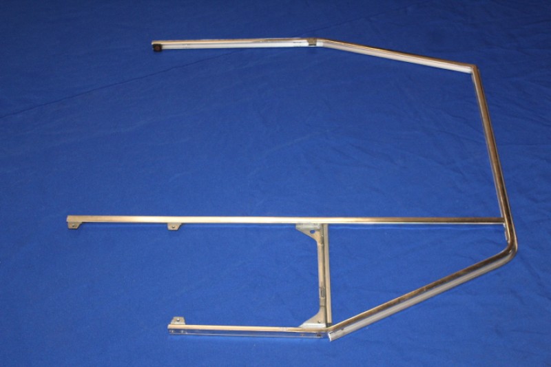 Chrome Frame Door- and Ventilation window front left Rekord P2 Caravan