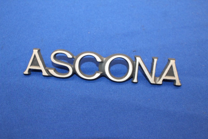 Logo "Ascona" on Boot Lid or Tailgate