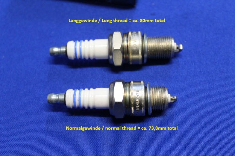 Zündkerzensatz Langgewinde für 1500 + 1600 CIH