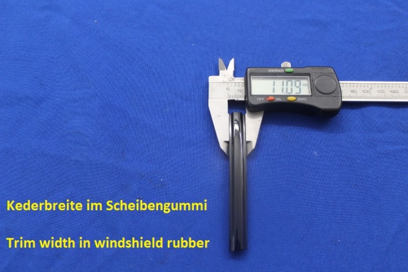 Black Trim for Rubber Seal, 50m Roll
