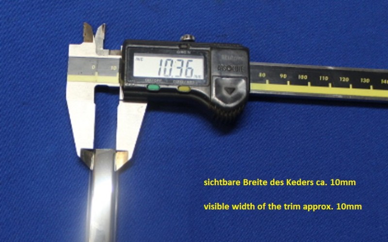 Einbauset Front- und Heckscheibengummi Commodore B Coupé, mit Keder + Werkzeug
