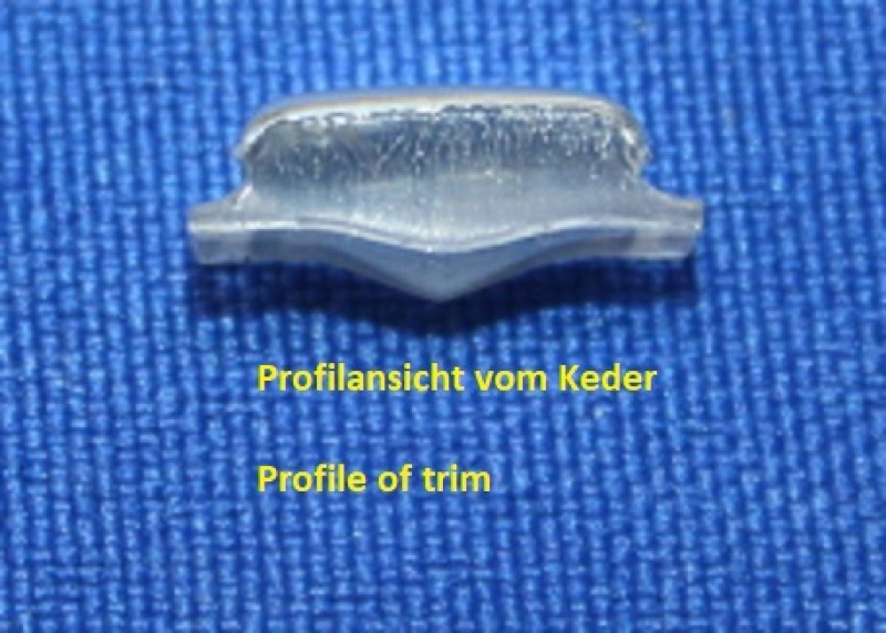 Einbauset Front- und Heckscheibengummi Commodore B Limousine, mit Keder + Werkzeug