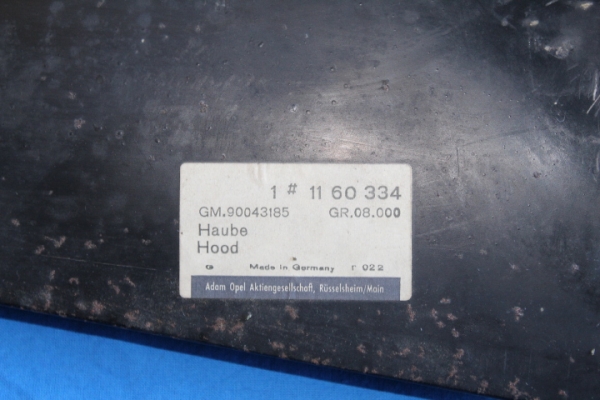 Motorhaube Rekord E1 Diesel