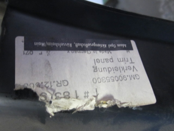 Heckblech Senator A1, BIS FGST-Nr